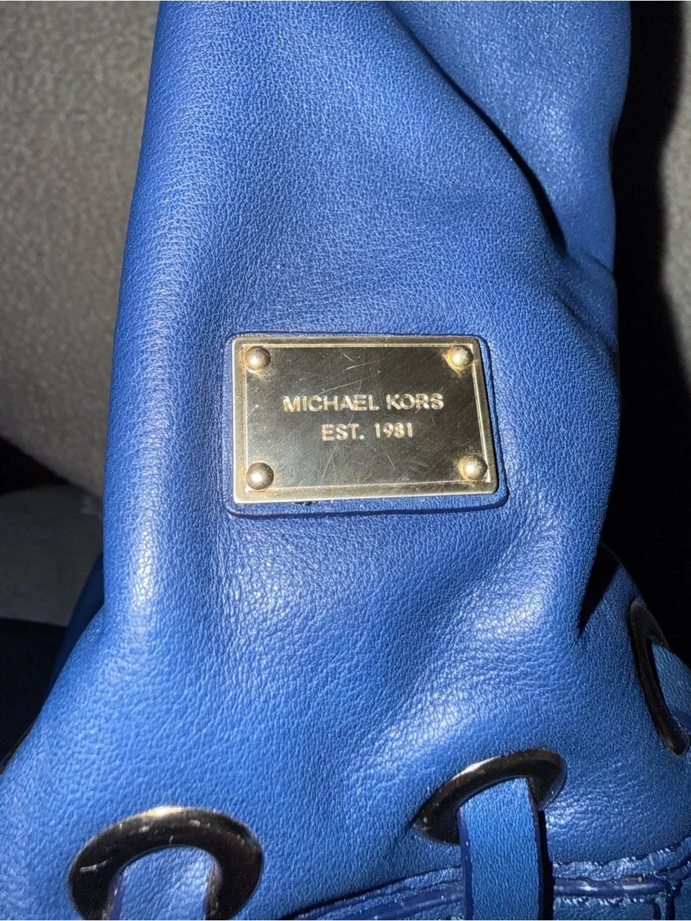 Michael Kors Astor Leather hobo bag in navy blue leather